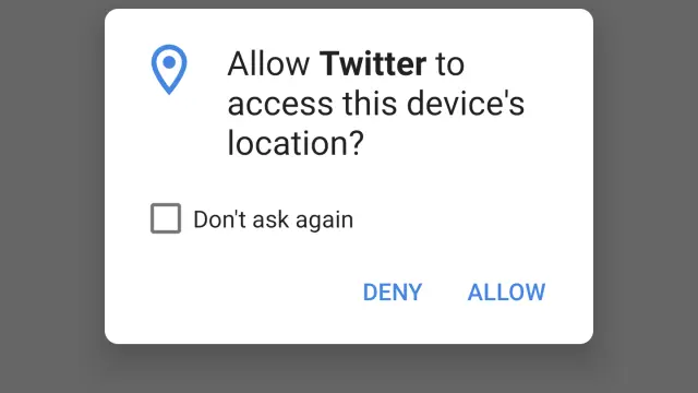 Запрос разрешения Android.