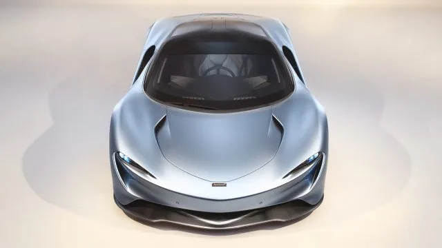 Thank of the McLaren Speedtail as a Chevy Volt with more power: 309 hp from the motor, 746 hp from a V8 engine, total available 1,035 hp (the two power curves peak differently). The driver sits dead-center in the cockpit, with passengers on each side, slightly behind. The rear carbon fiber bodywork lifts up at speed to become a spoiler. An inductive charger in front allows wireless refills. There will be 106 built at $2.1 million and all are spoken for. Sorry.