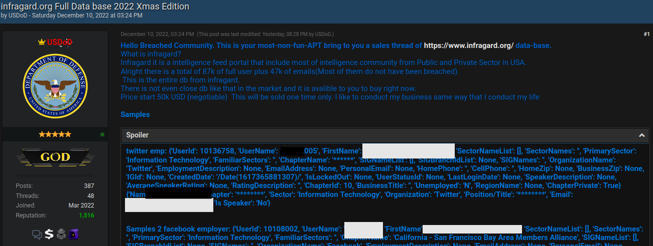 Hacker Infiltrates FBI Portal, перечисляет подробности 87 000 пользователей на продажу