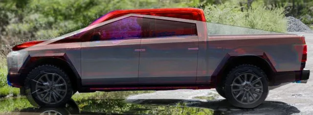 Размер Tesla Cybertruck примерно такой же, как у самого продаваемого Ford F-150.