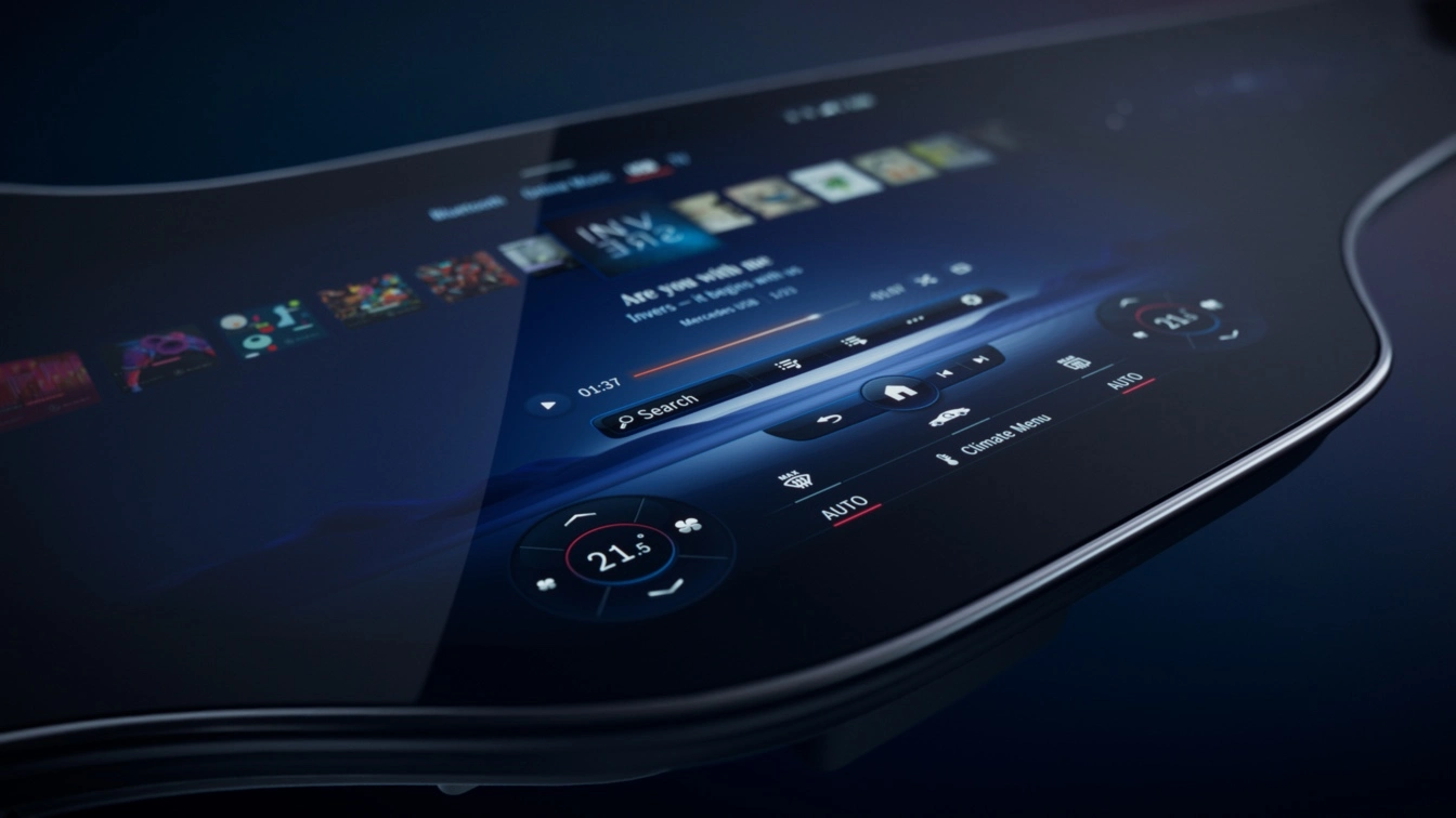 Mercedes-Benz представляет 56-дюймовую «Hyperscreen» панель приборов