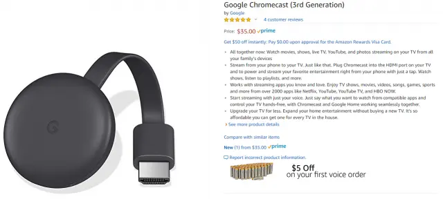 Все четыре отзыва - это жалобы на невозможность приобрести Chromecast до сегодняшнего дня.