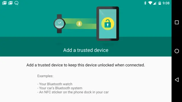 Увімкнути Smart Lock
Увімкнення захищеного блокування екрана, як описано вище, є важливим для збереження ваших даних, але це може бути біль, коли потрібно вводити код кожного разу, коли ви забираєте телефон. Ви можете уникнути цього за допомогою Smart Lock. Ця функція відображатиметься в меню безпеки на більшості пристроїв. Вона включає в себе різні способи обходу захищеного екрана блокування автоматично. Ви можете заблокувати телефон, коли ви перебуваєте в певному місці (наприклад, вдома), коли під'єднано пристрій, як смарт-годинник, або коли телефон дивиться на обличчя передньою камерою. Ви можете одночасно активувати кілька модулів Smart Lock. Так, наприклад, ви можете застосувати захищений метод блокування лише тоді, коли ви знаходитесь далеко від дому, а телефон відключиться від вашого смарт-годинника досить далеко.