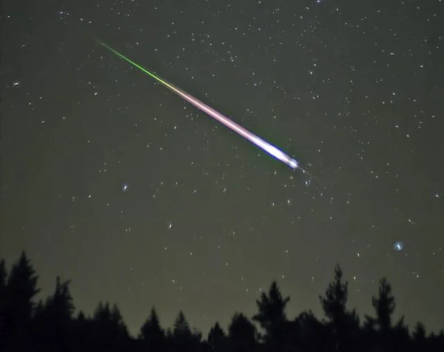 A meteor during the Leonid Meteor Shower.