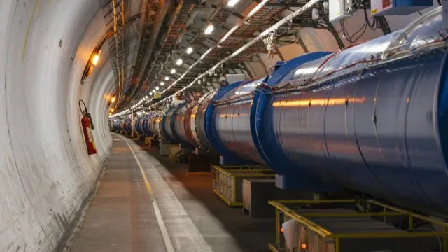 The LHC does the same basic thing as this chip but on a much larger scale. Credit: Maximilien Brice/CERN