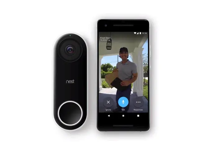Особливо помітний світлодіод стану на пристрої Nest Hello.