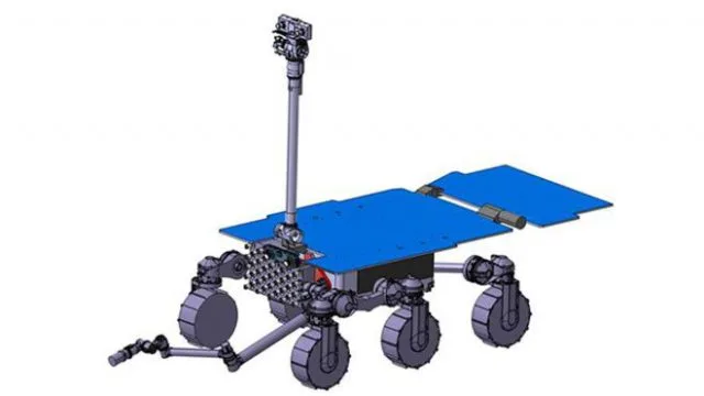 A rough draft of the proposed fetch rover.