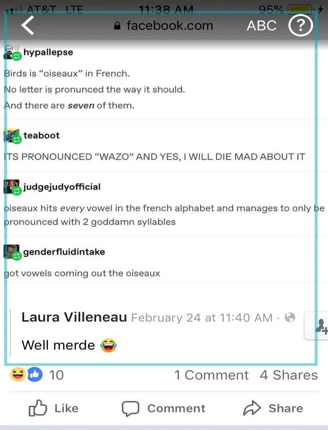 An example of how text analysis is handled. The app properly picked up each individual line of text and read the data properly when prompted. 