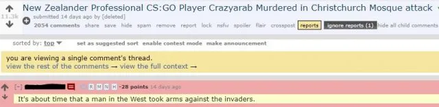 One of the messages left in r/games, after the Christchurch massacre.