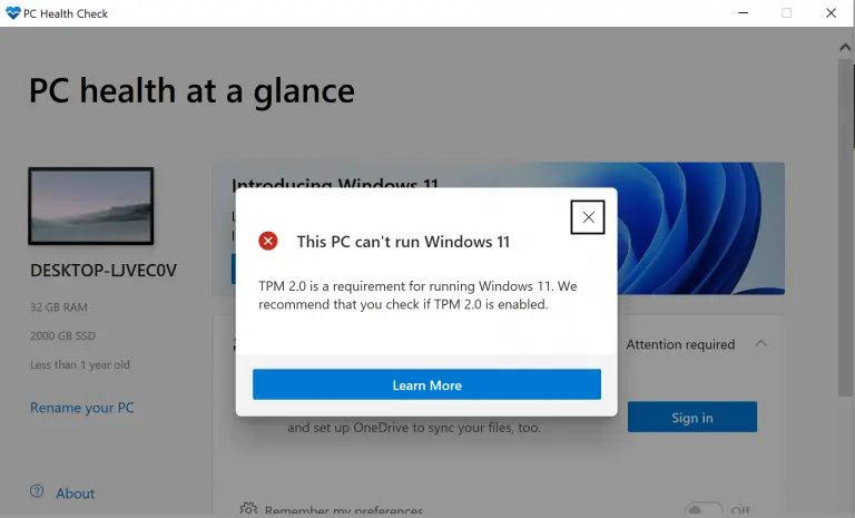 Some TPM 2.0-Capable Systems Are Still Ineligible for Windows 11