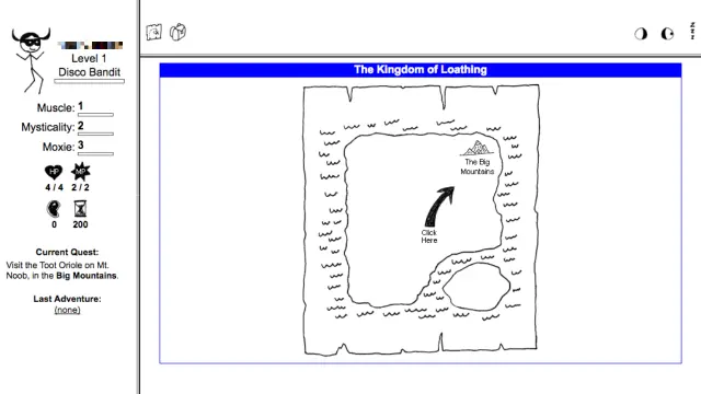 Королевство ненависти
В отличие от платной сестры West of Loathing, Kingdom of Loathing фактически работает внутри вашего браузера. Интерфейс скудный, а арт-стиль минималистичный, но эта потрясающая RPG с любовью поддерживалась пожертвованиями в течение многих лет. Там нет платы за доступ, и нет рекламы для просмотра. Это просто чистая радость - доступно за 0,00 долларов. (Играть онлайн или узнать больше на IGN)