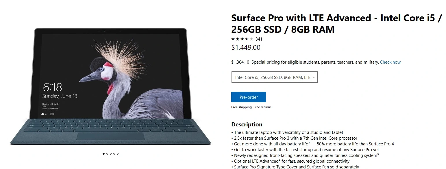 Microsoft Surface Pro LTE (2018) Review Roundup: Flexible, Expensive