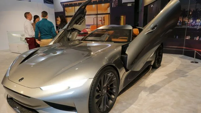 The Karma SC2 Concept is a wild-looking two-seater EV. It&#039;s driven by two motors developing 1,100 hp and a claimed 0-60 mph time of 1.9 seconds and (when you&#039;re not flogging it) 350 miles of range. Sensors already in the car can be used to provide more self-driving automation via updates, as technology improves. A driving simulator mode (standing still) lets owners virtually race the car.