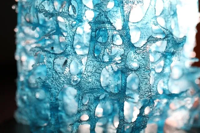 A 3D-printed reproduction of trabeculae as they appear in human bone.