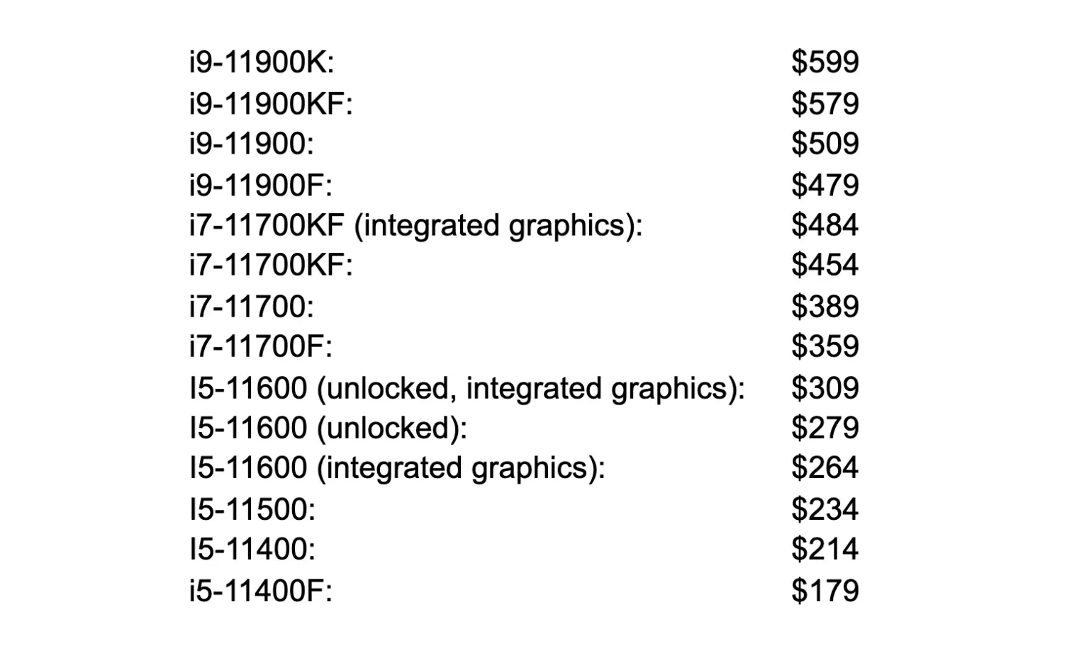Intel Rocket Lake Leaks Claim the Core i9-11900K Will Be a $600 CPU