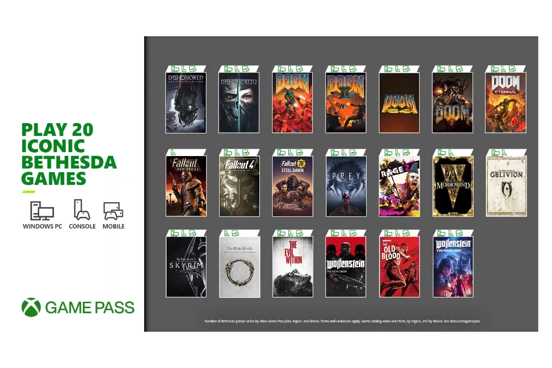 Microsoft Just Added 20 Bethesda Games to Xbox Game Pass