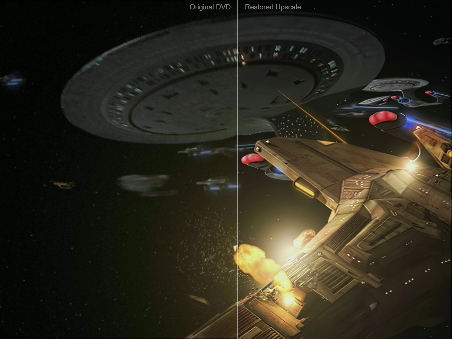 Я могу восстановить звездочный поход Voyager и Deep Space девять до HD, так почему нельзя первостепеть?