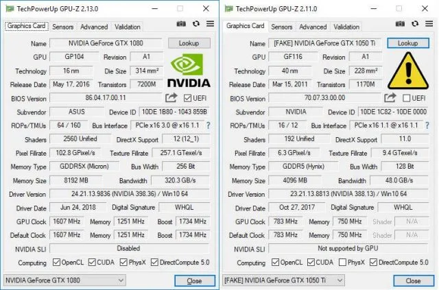 GPU-Z добавляет возможность обнаружения фальшивого GPU для борьбы с подделкой