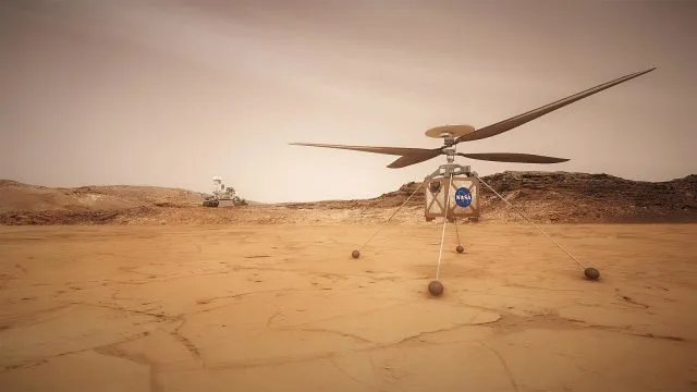 Artist’s conception of the Mars Helicopter Scout, via Wikipedia