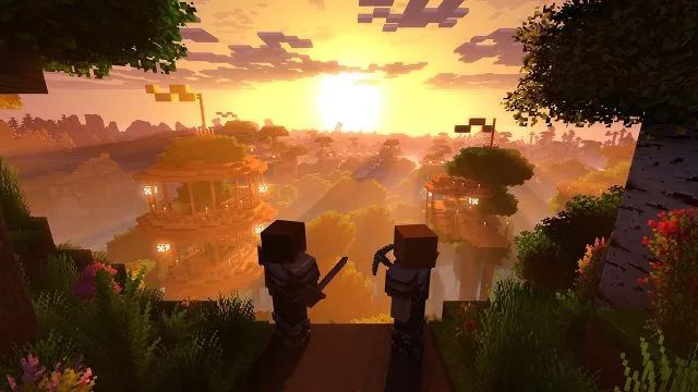 Графический пакет Minecraft Super Duper. Изображение от Microsoft.