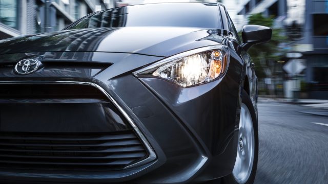 Biggest change from the original Mazda2: a bigger, more agressive grille that is part of the current Toyota design language.