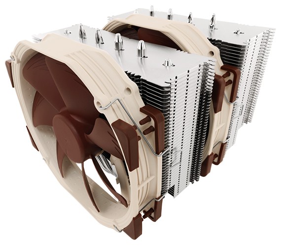 The Noctua DH15. This is a high-end cooler (most are not this large and don’t use dual fans).