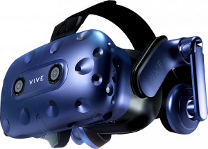 Руки с HTC Vive Pro: Поднятие панели для VR-гарнитур