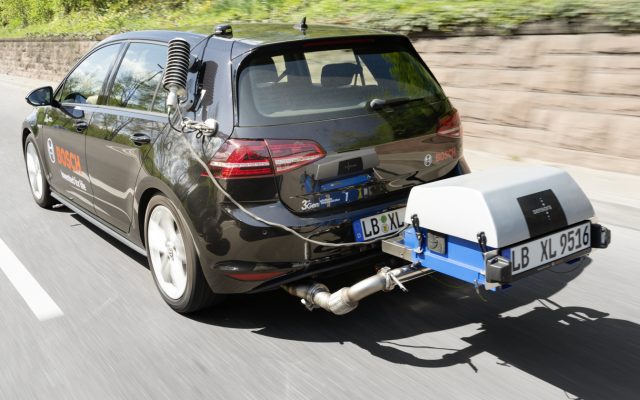 Bosch test vehicle with real-time monitoring of diesel exhaust and emissions. (Photo: Bosch)