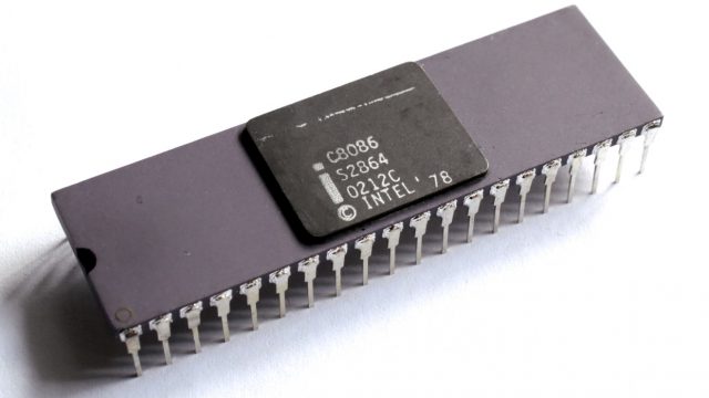 Intel 8086 
The 8086 and 8088 were conceived of as short-term solutions that would generate revenue for Intel while it worked on its "real" next-generation chip, the i432APX. The 8086 and 8088 are nearly identical, but the 8086 implemented a 16-bit internal and external buses, while the 8088 connected to the rest of the system via an 8-bit bus. Ironically, Intel built the 8086 and 8088 partly to fend off competition from Federico Faggin, who had left the company and started his own competing business, Zilog. The "86" in the CPU name came from the fact that it had 8 general-purpose 16-bit registers. The final chip contained 20,000 transistors (29,000 if you counted the ROM and PLA), measured 33mm sq and was built on 3.2-micron technology. It&#039;s the grandfather of the modern x86 CPU industry. 