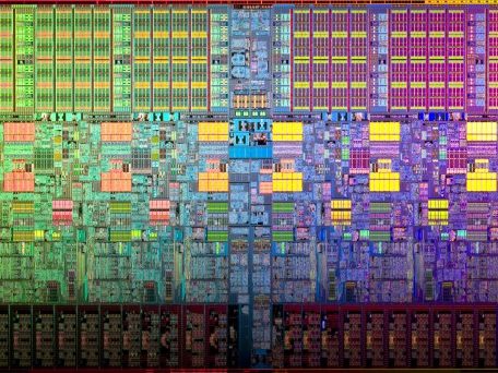 Westmere 

Westmere was the 32nm die shrink of Nehalem, with better AES encryption / decryption performance, better virtualization support, and more CPU cores. Six-core and 10-core CPUs were available, and the first mobile devices with onboard (though not fully integrated) graphics were based on the Westmere die shrink. 