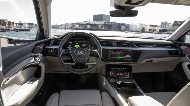 The interior of the Audi e-tron prototype.