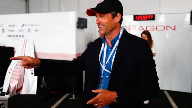 Celebs: Actor Patrick Dempsey at Brooklyn race. (Credit: Motorsport Images)