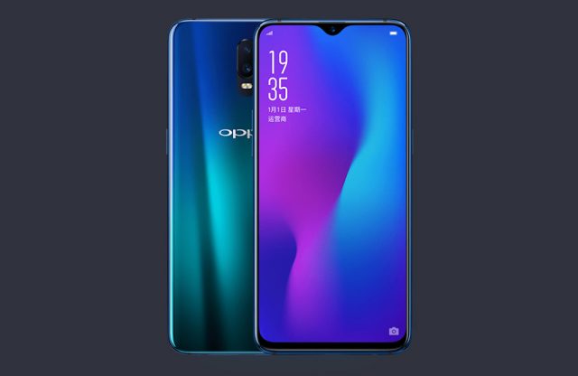 The Oppo R17, a likely base for the OnePlus 6T.