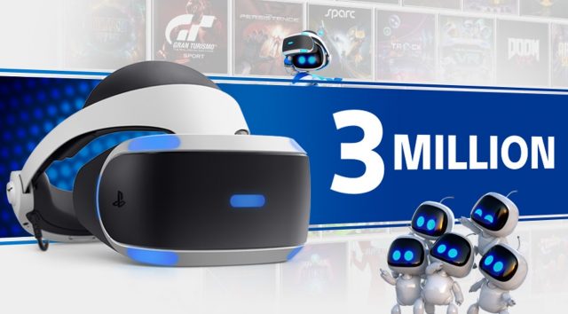 Sony объявила, что PSVR продал 3 миллиона гарнитур, 20 миллионов игр