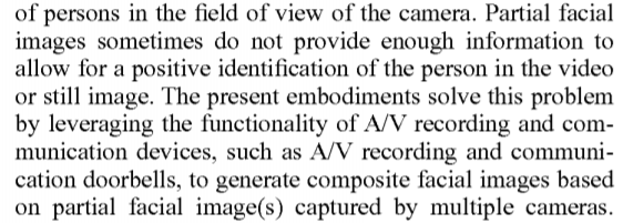 Патент Amazon (Ring) предназначен для распознавания лиц с использованием частичных изображений с нескольких подключенных камер.