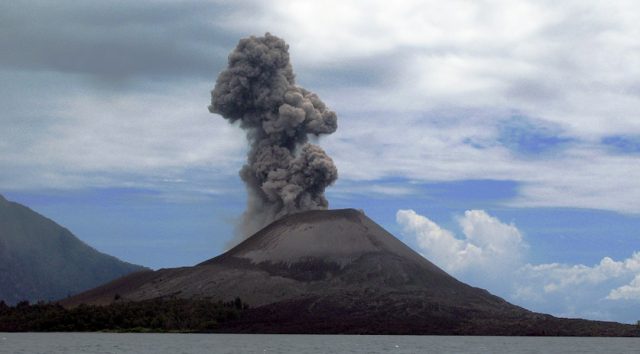 Satellite Images Show Krakatau Eruption, Landslide Triggered Tsunami