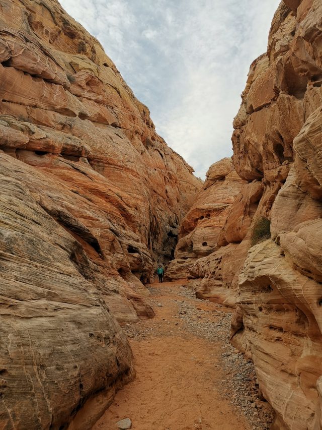 This image from a slot canyon in the Valley of Fire conveys scale but isn’t much good as a portrait.