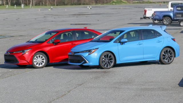 In addition to the six Corolla sedans, Toyota launched a 2020 Corolla hatchback last fall. It’s 13 inches shorter: easier to park, harder on back seat passengers.