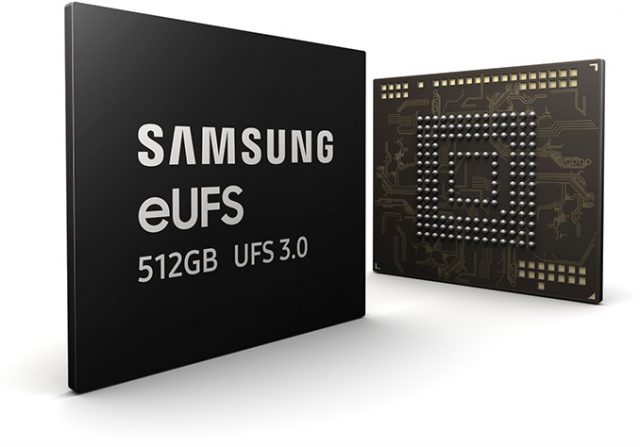 Samsung выпускает чипсеты UFS 3.0 с 512 ГБ процессором, работающие в два раза быстрее