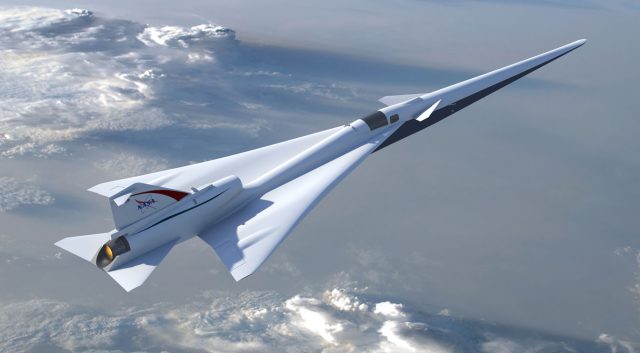 The X59 concept aircraft that will test low boom technology in the coming years.