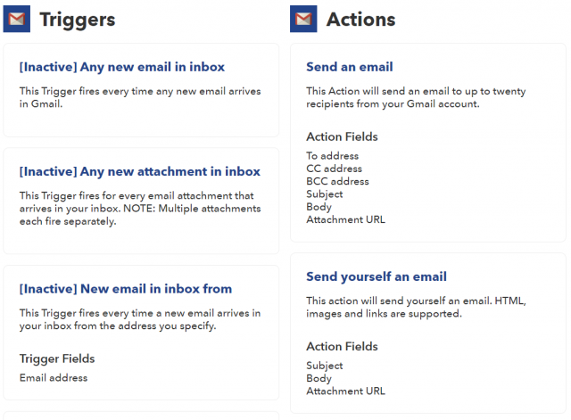 Більшість функцій Gmail IFTTT перестануть працювати наступного тижня