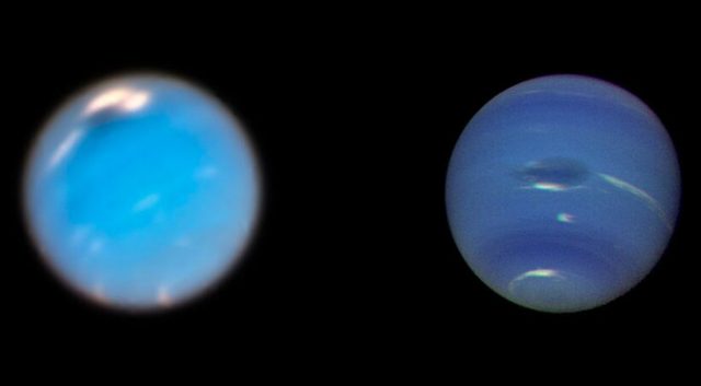 Astronomers Catch the Formation of a Dark Vortex on Neptune