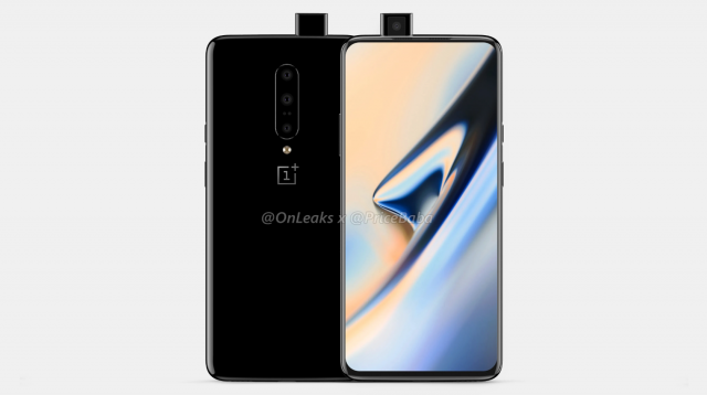 The previously leaked OnePlus 7 Pro with a pop-up camera.