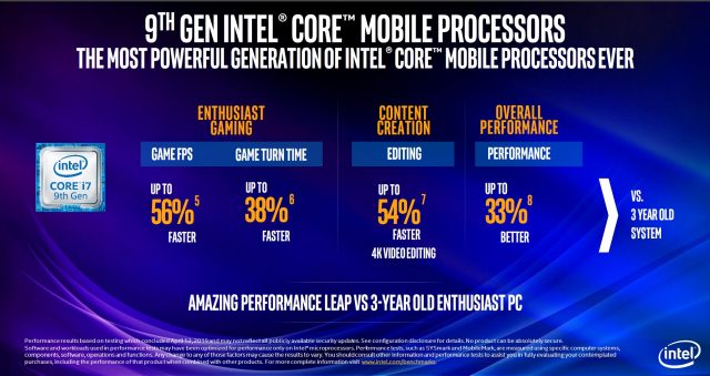 The performance gains are impressive and a three-year-old laptop is a reasonable comparison point. 