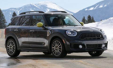 Driven through a late-winter snowstorm in the Adirondack mountains of New York State, the rear-wheel-traction added by the PHEV&#039;s electric motor made this Mini extra-good in the snow. 