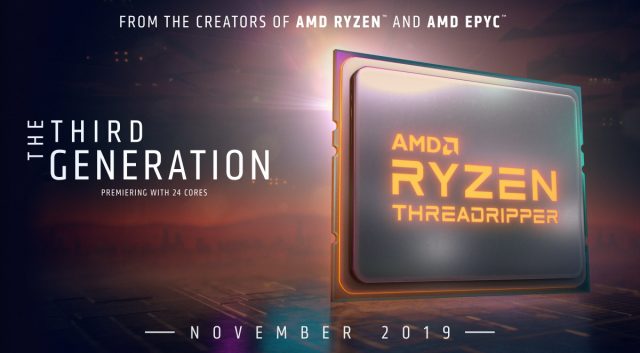 Промо-знімок AMD для 7nm Threadripper. Я обговорював, чи використовувати його чи ні - це просто маркетинговий пух - але це досить непоганий чіп pr0n, якщо вам подобається така штука.