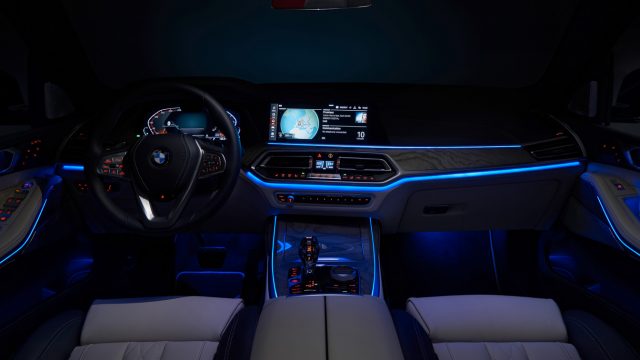 Mood lighting for night drives may seem like a gimmick. Most passengers will find it relaxing. You can choose the colors. 