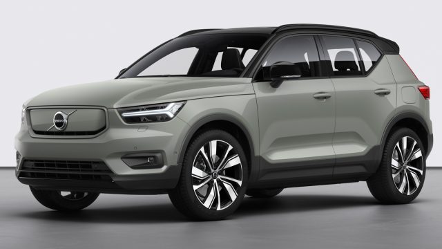 Volvo XC40 Recharge P8 AWD в Sage Green.