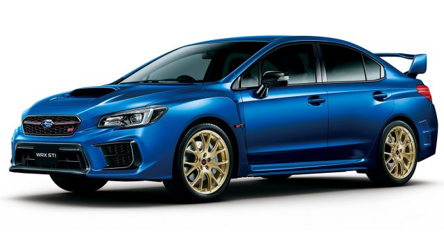 Вот машина, которая выглядит знакомо: Subaru WRX STI. Subaru празднует конец 2,0-литрового турбодвигателя мощностью 304 л.с., с которым мы не знакомы, потому что мы получаем 2,5-литровый турбодвигатель. Subaru построил 555 моделей с золотыми колесами BBS и специальной отделкой. Лотерея решает, кто заплатит за них 42 000 долларов. Американский двигатель продолжает работать за 1-2 года до замены.