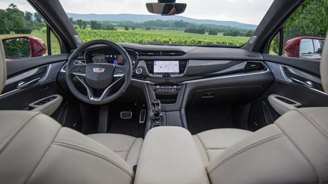 The dashboard of the 2020 Cadillac XT6 is a model of simplicity. The 8-inch center stack screen is small, though, compared with the competition that is mostly 10s and 12s.